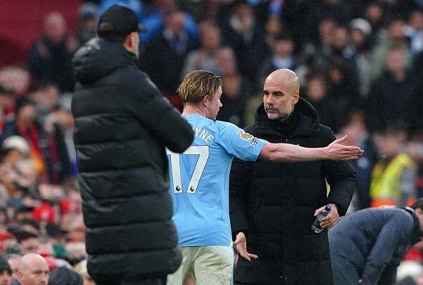 Guardiola Addresses Disagreement with De Bruyne After Liverpool Draw